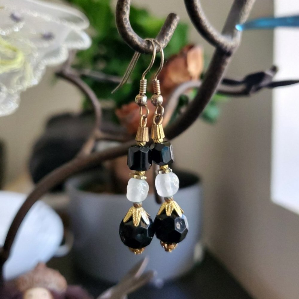 Aurora Borealis Art Deco Crystal Earrings